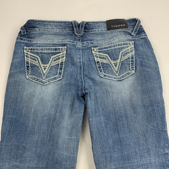 Vigoss The Chelsea Boyfriend Capri Ankle Length crop Jeans Size 11/12 Stretch - Picture 4 of 15